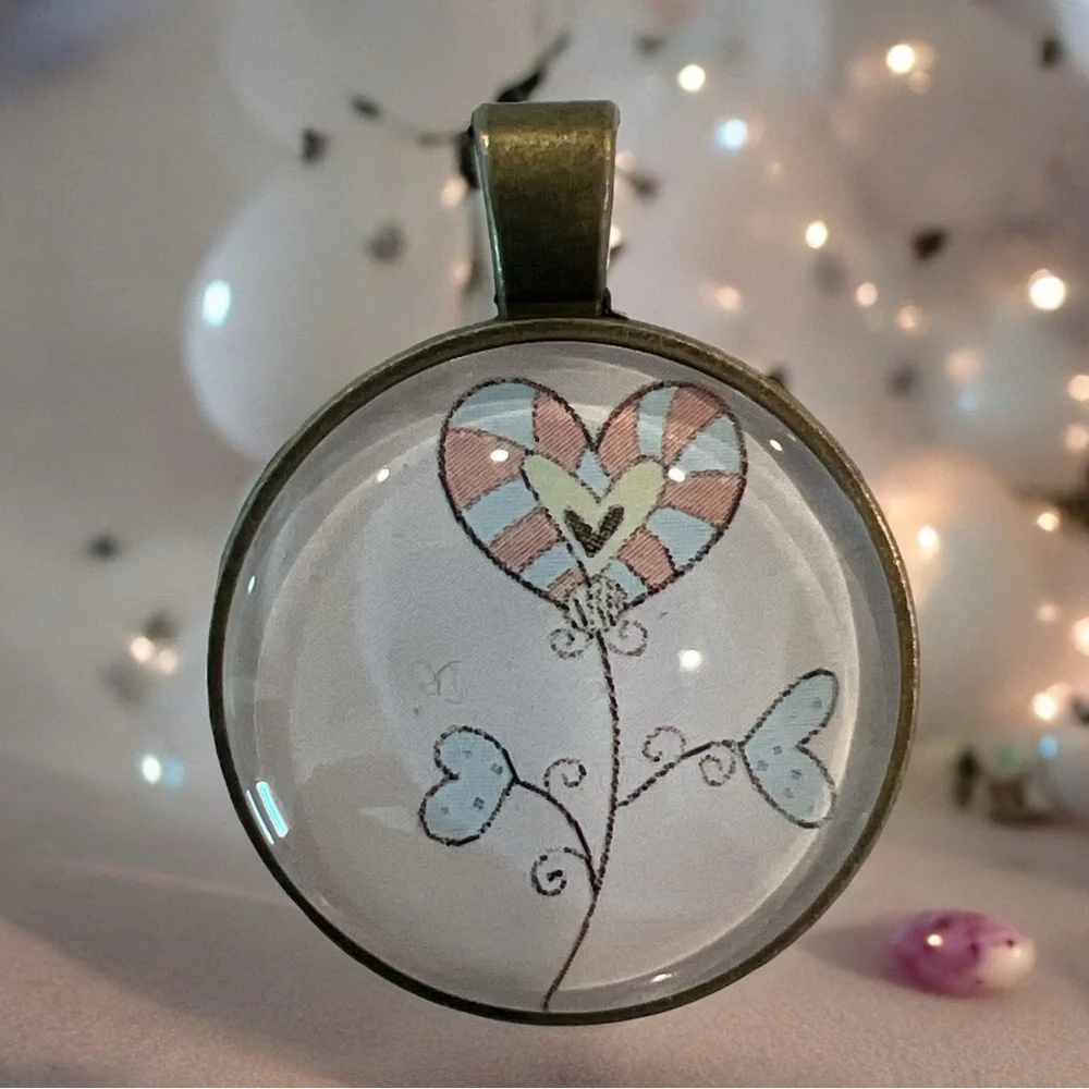 NEW Floral Pendant Charm - Picture 1 of 2